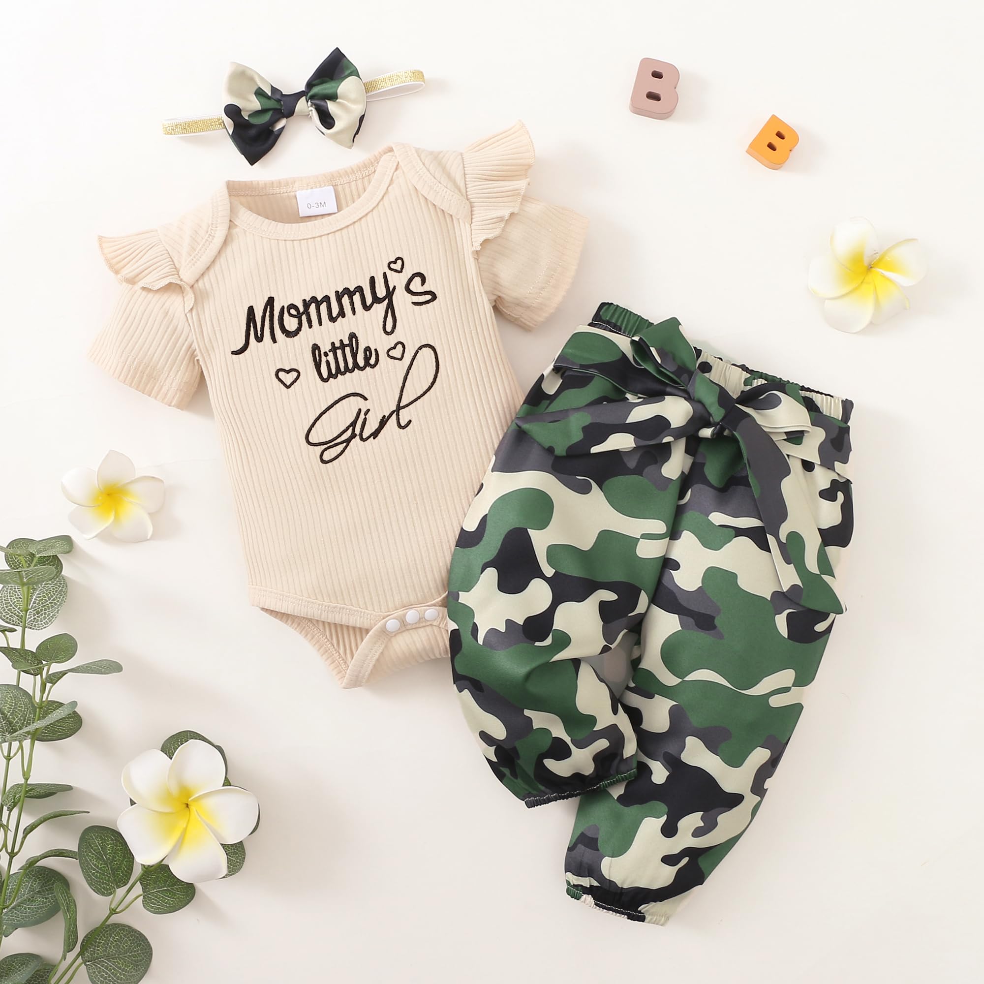 Adorable Infant Baby Girl Clothes Set - Long Sleeve Romper & Pants Outfit for Newborns | Soft & Warm Fall/Winter Baby Clothing | Perfect for Family Photos, Holiday Gifts & Daily Playtime