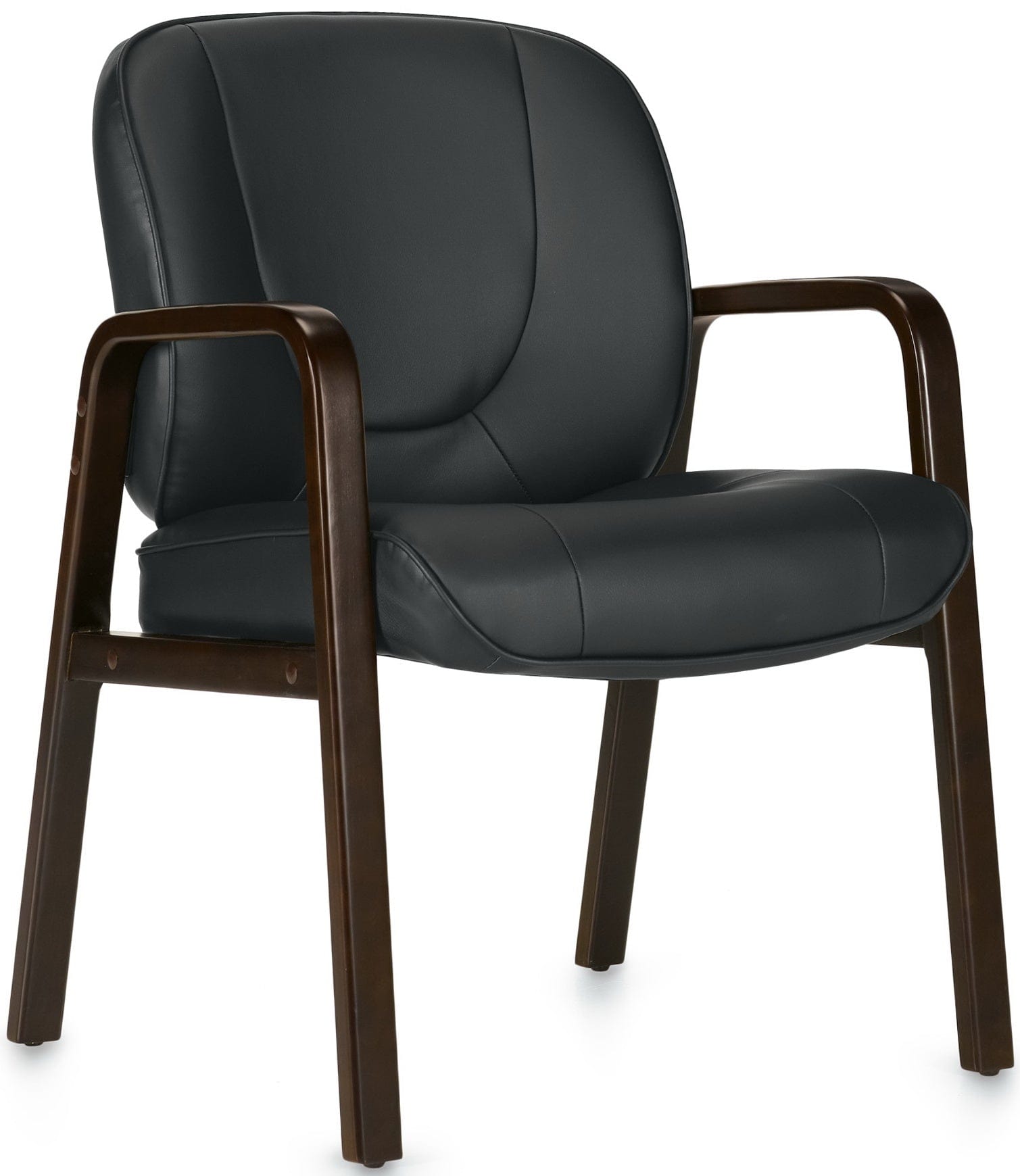 Premium Luxhide Leather Executive Office Chair - Ergonomic High Back Desk Chair with Adjustable Height & Lumbar Support [OTG11770B] - Perfect for Home Office, Conference Rooms & Executive Suites