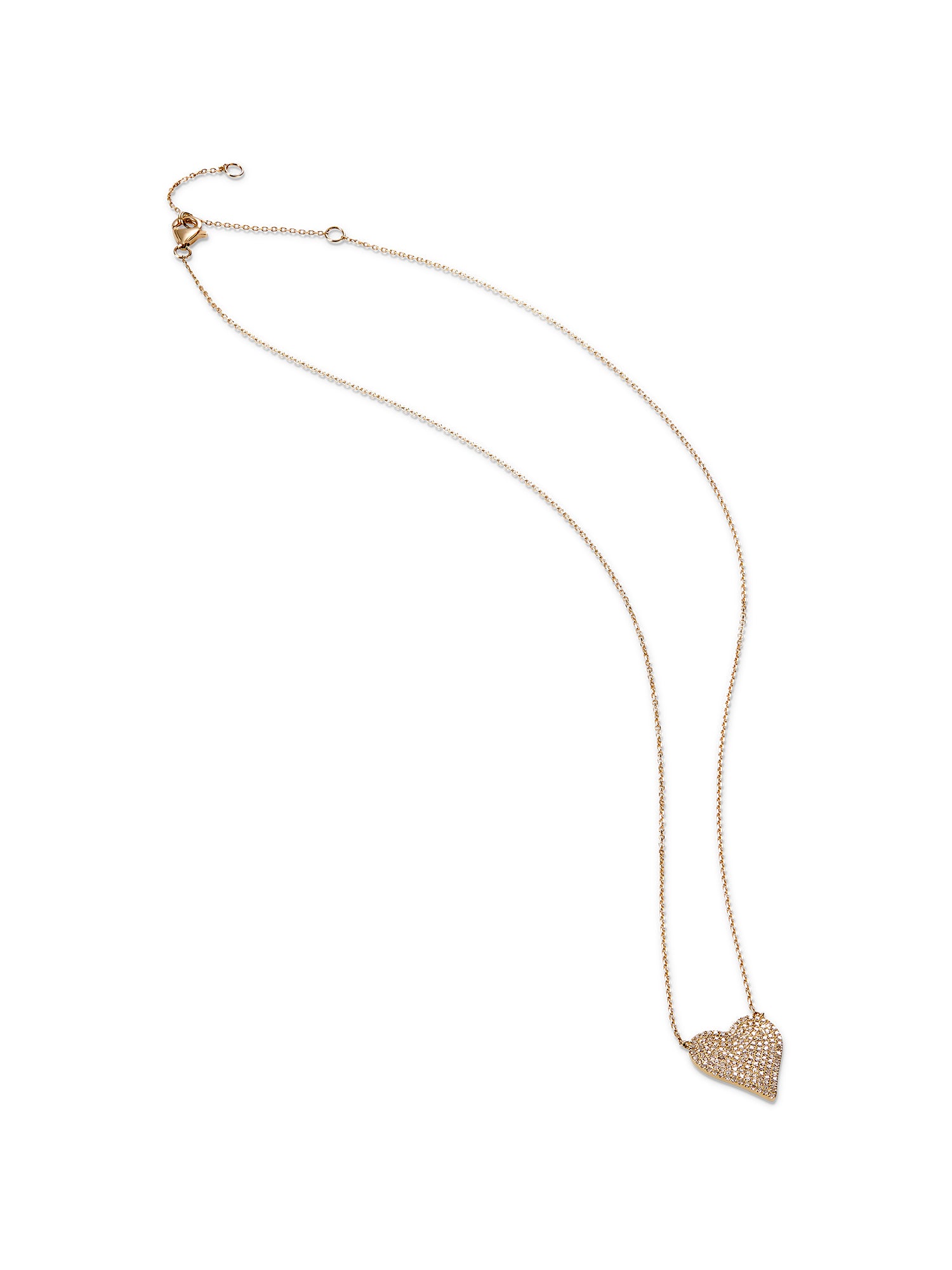 14K Gold Pave Diamond Heart Pendant Necklace for Women - Elegant Valentine's Day Gift, Anniversary Jewelry for Her - Perfect for Romantic Dates, Weddings & Special Occasions