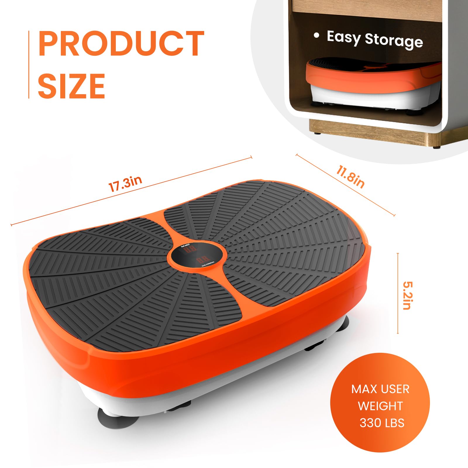 Best Vibration Plate Exercise Machine for Full Body Workout - Max 330lbs Capacity | Home Fitness Equipment for Weight Loss, Toning & Massage | Ideal for Home Gym, Physical Therapy & Recovery