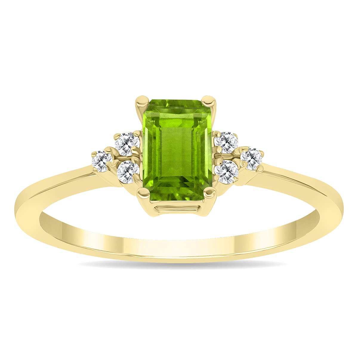 10K Yellow Gold Gemstone & Diamond Ring - Emerald, Sapphire, Blue Topaz, Amethyst | Elegant Jewelry for Women, Perfect for Engagement, Anniversary & Special Occasions