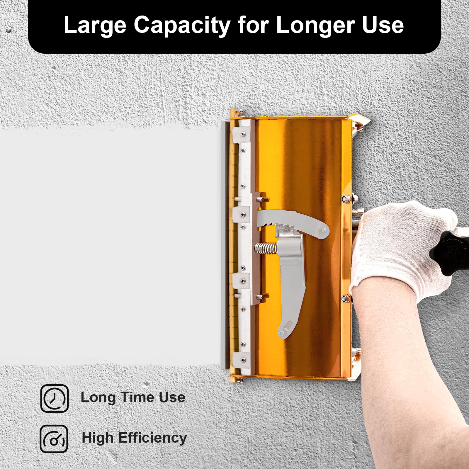 Professional 10'' Aluminum Alloy Drywall Flat Box with Adjustable Extension Handle (41''-66'') - Perfect for Drywall Finishing, Sheetrock & Wallboard Smoothing | Ideal for Home Renovation, Construction Projects & Professional Contractors