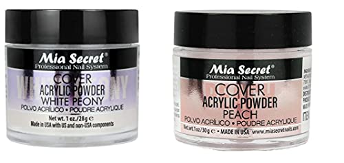 Mia Secret Cover Powder - White Peony & Peach 1 oz | Oil-Absorbing, Blemish Covering Makeup for Flawless Skin | Perfect for Daily Wear & Special Occasions