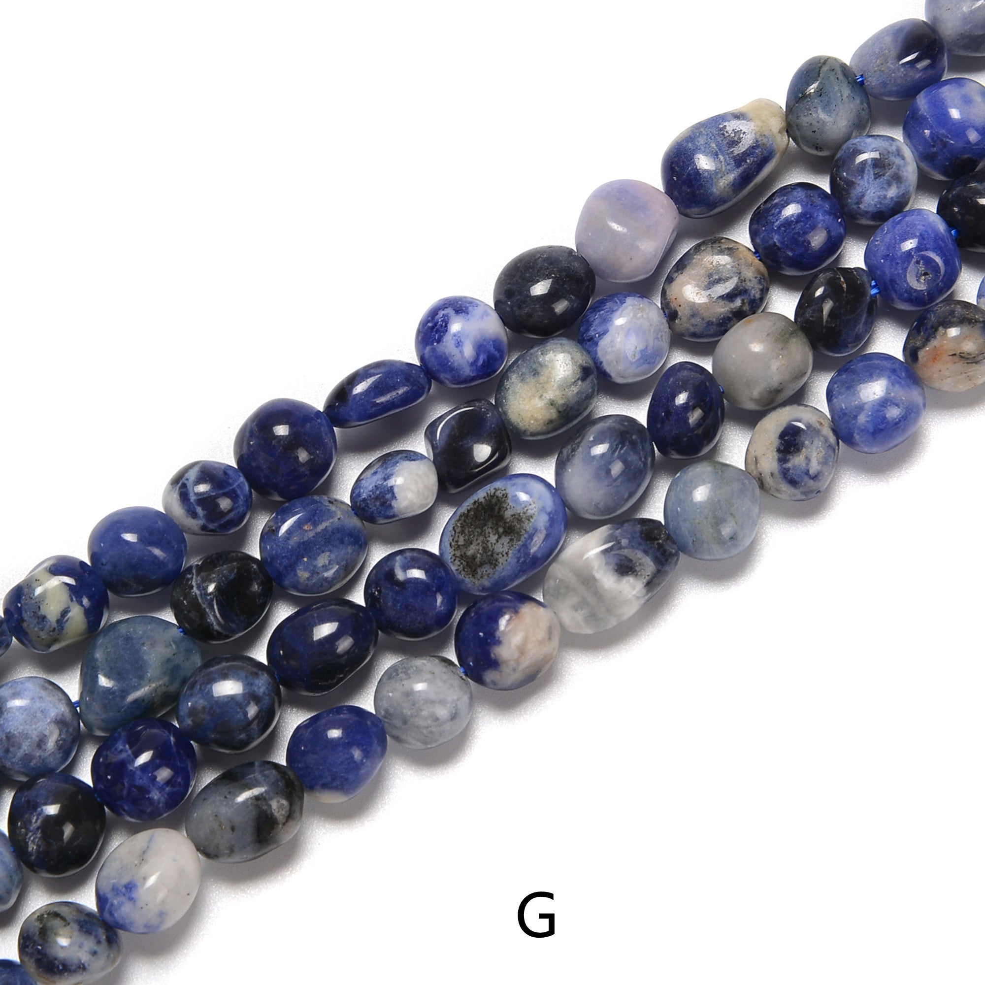 Gemstone Pebble Nugget Beads - 8x10mm 15.5'' Strand (Carnelian, Aventurine, Jade, Moonstone, Eagle Eye, Sodalite, Garnet) for Jewelry Making, DIY Craft & Beading Projects
