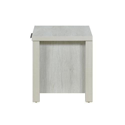 Modern White Ash Cielo Bedside Table with Drawer - Nightstand for Bedroom, Living Room, or Office - Compact Storage Solution with Sleek Design