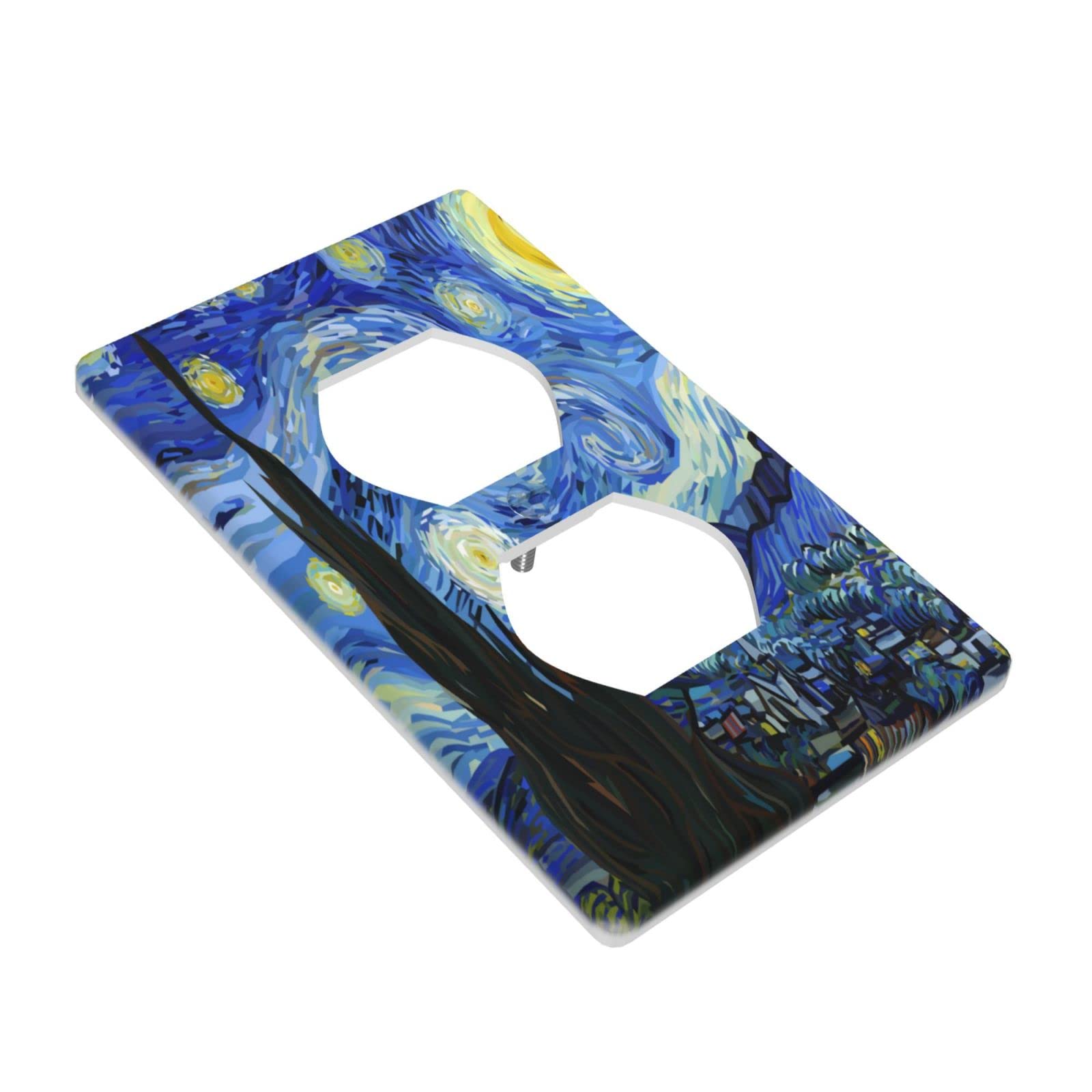 Van Gogh Starry Night Switch Plate Cover - Artistic Home Decor