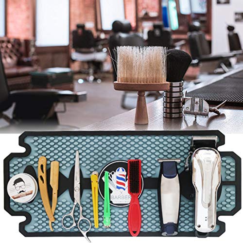 **Professional Barber Mats for Clippers - Non-Slip PU Silicone Hairdressing Cushion for Salon & Barber Shop - Black (01) - Perfect for Hair Cutting, Styling & Grooming**