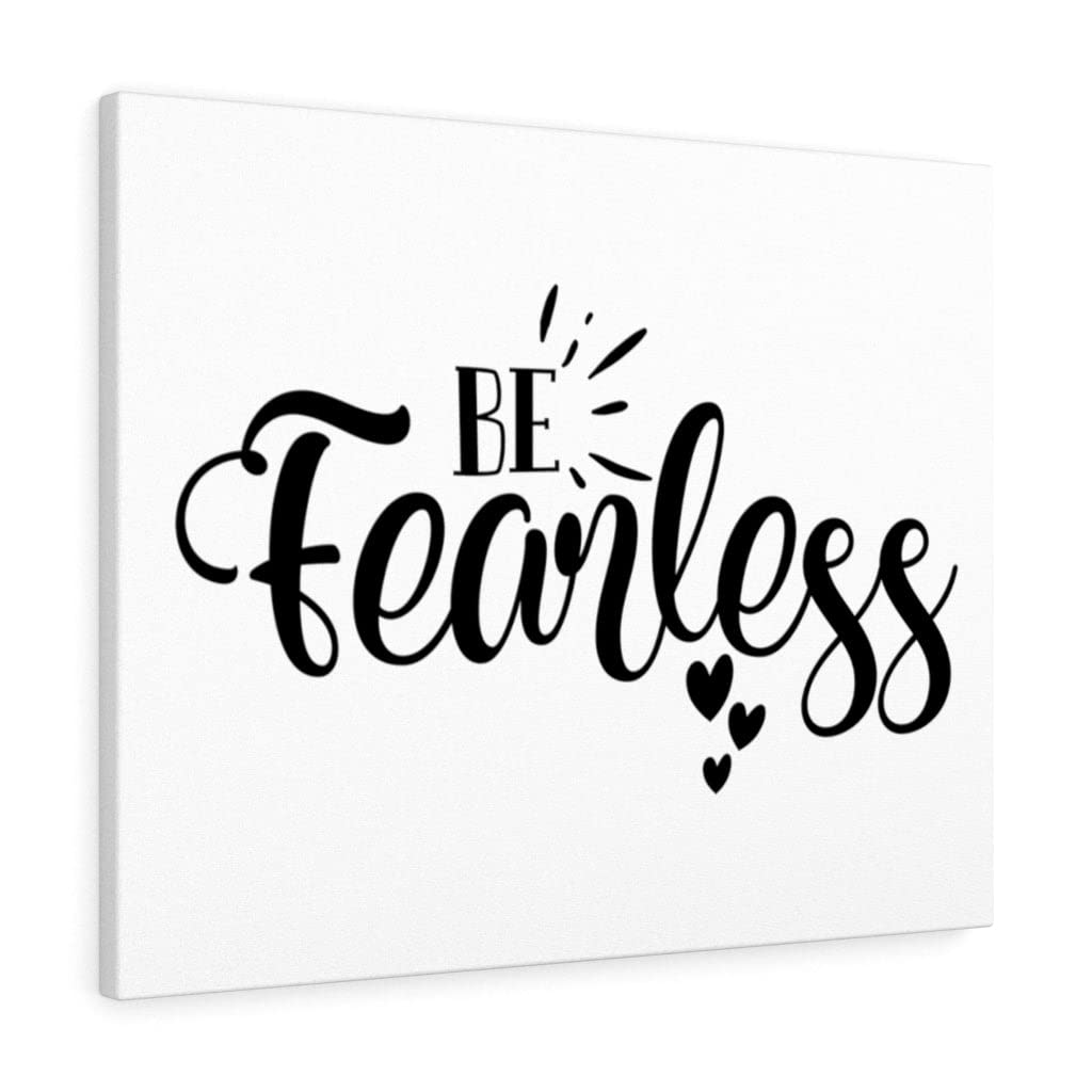 Fearless Christian Wall Art Print - Inspirational Scripture Decor for Home & Office - Ready to Hang Gift for Religious Holidays, Baptism & Weddings