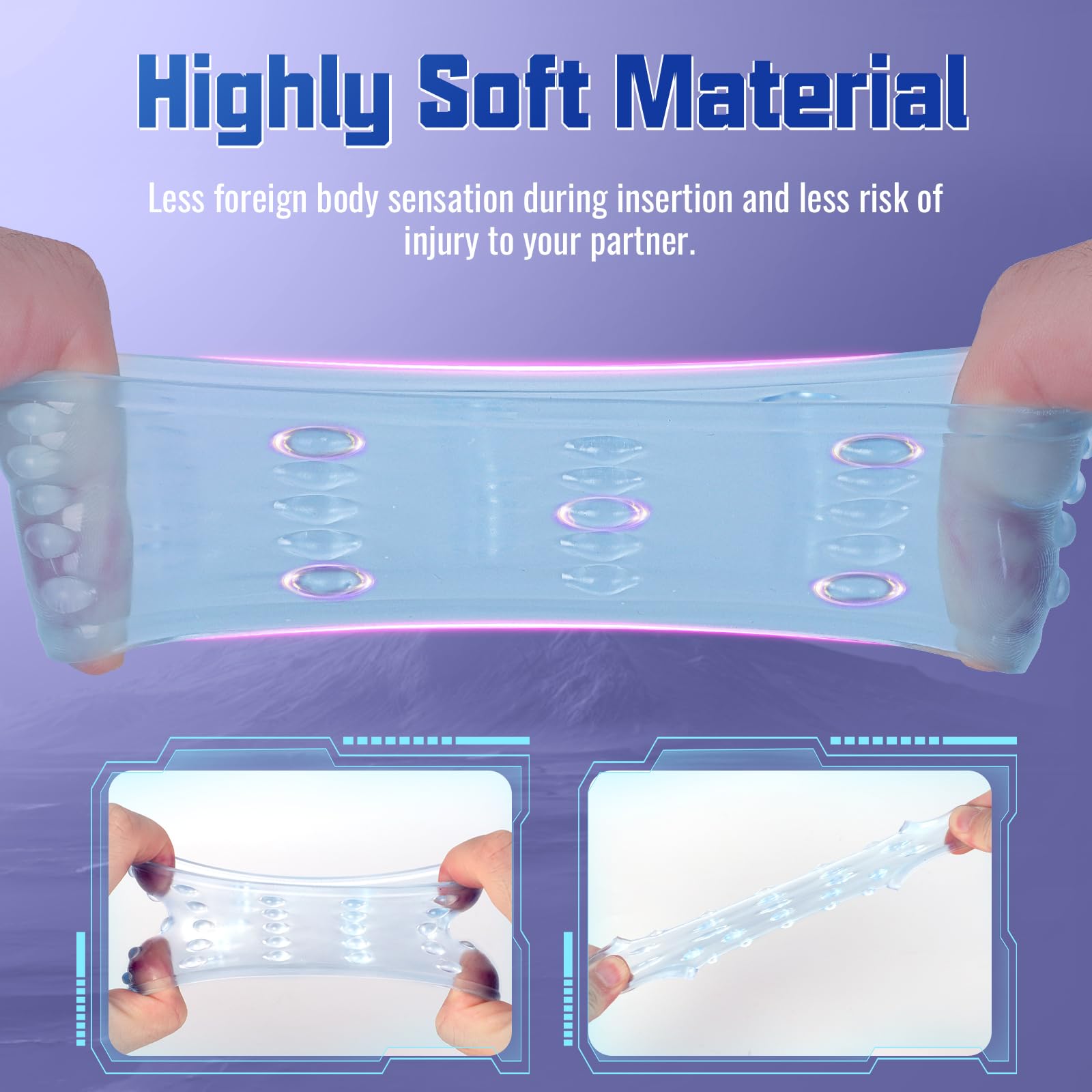 Premium Elastic Cock Rings for Men - 6 Textured Reusable Penis Rings to Enhance Erection & Last Longer | Adult Sex Toys for Couples & Solo Play | Perfect for Extended Pleasure & Intimate Moments