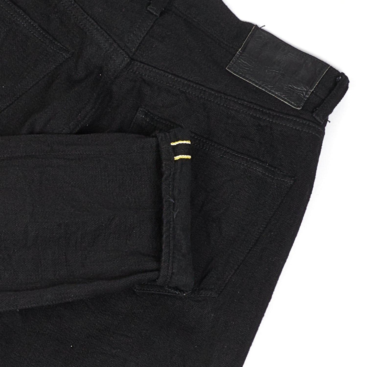 ONI 689 Kiraku II 12oz Natural Indigo Slim Tapered Jeans - Black One Wash Denim Pants for Men | Perfect for Casual Wear, Office & Night Out