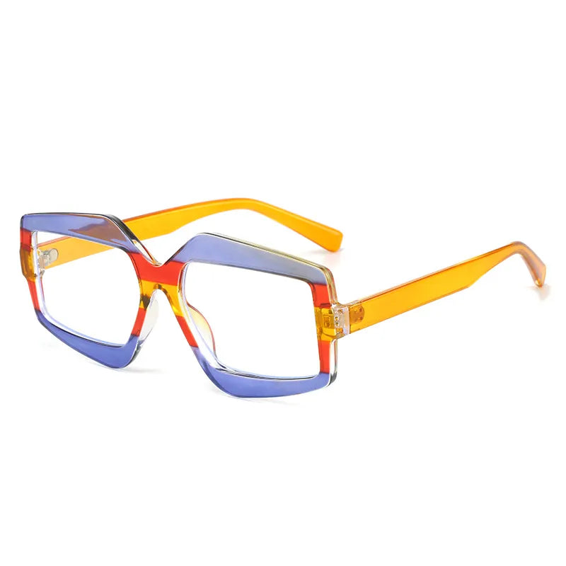 CCspace Unisex Full Rim Square Plastic Eyeglasses & Sunglasses 56825 - Stylish Reading Glasses for Men and Women, Perfect for Office, Driving, and Outdoor Activities