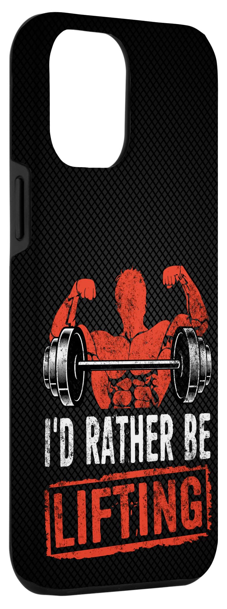 iPhone 12 Pro Max Vintage Bodybuilder Lifting Barbell Inspirational Silhouette Case - Durable Protective Phone Cover for Gym Enthusiasts & Fitness Motivation