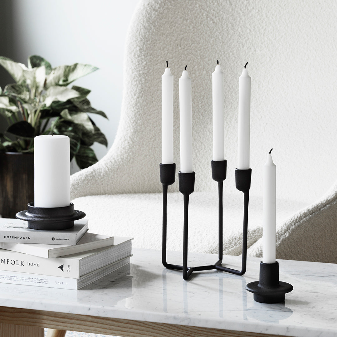 Heima 4-Arm Candle Holder Set of 4 - Elegant Home Decor for Dining Table, Wedding Centerpiece, and Romantic Ambiance Lighting