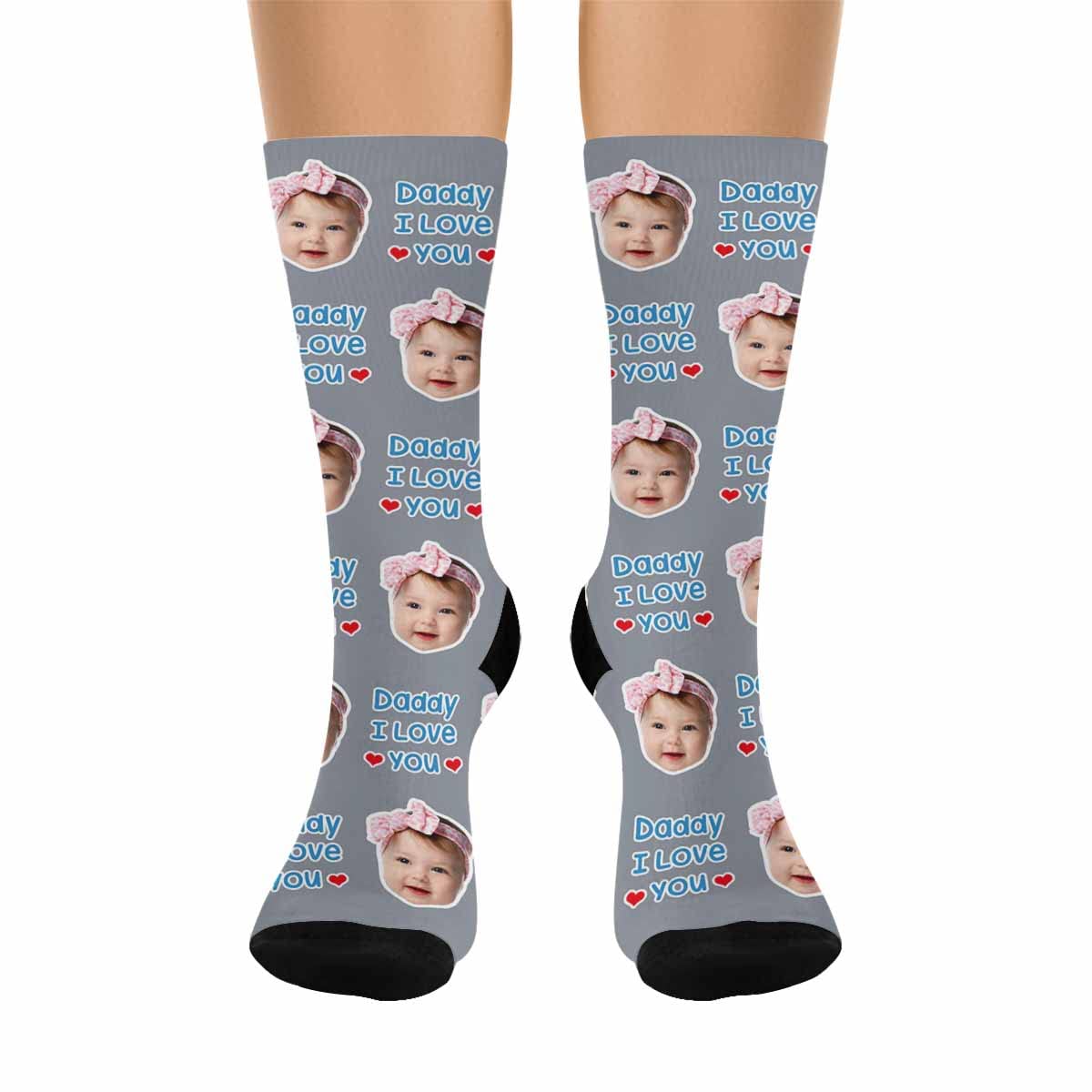 Custom Photo Printed Socks - Personalized Funny Novelty Socks for Men & Women - Great Gift for Dad, Husband, Wife - Perfect for Birthdays, Christmas & Father's Day