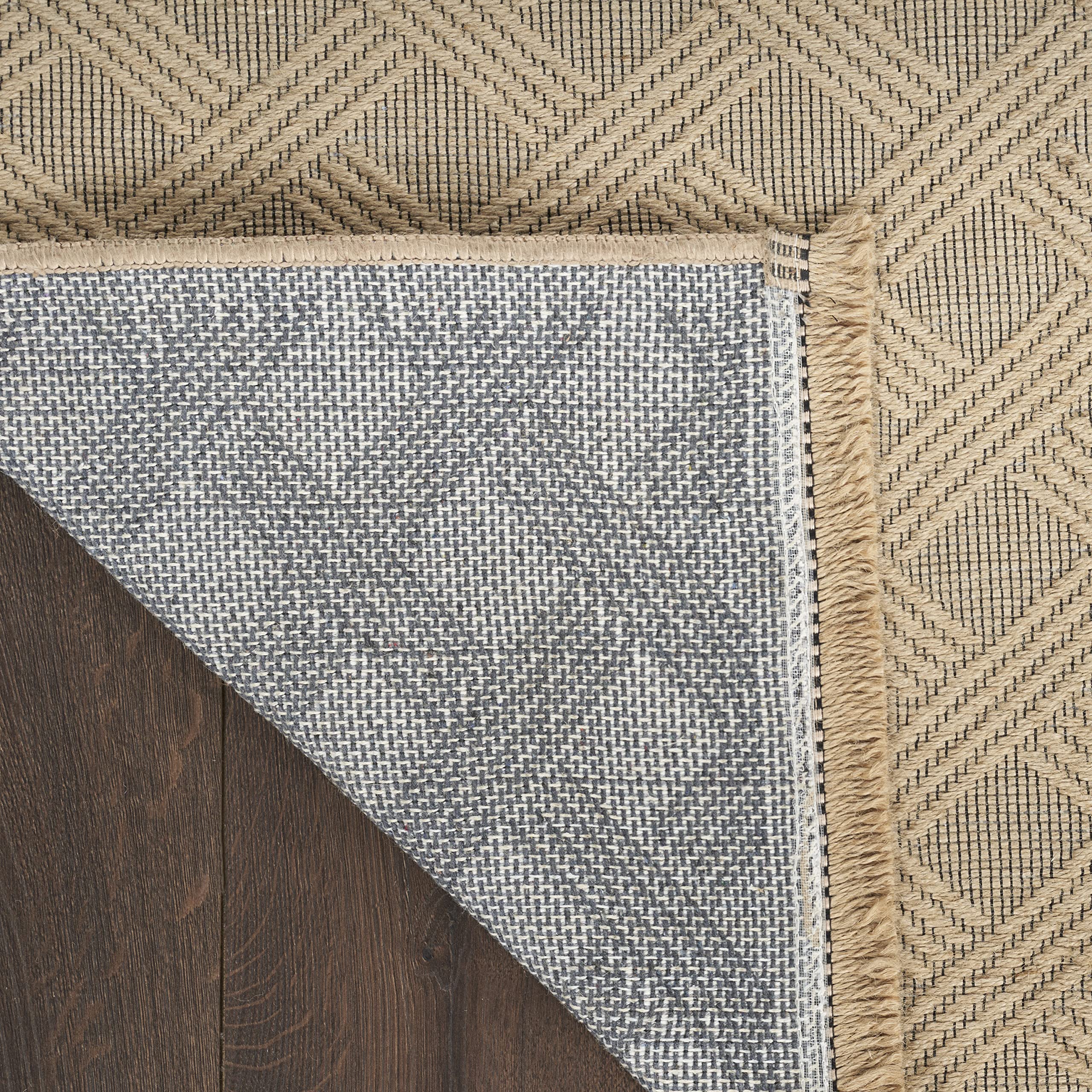 Nourison Washable Jute Geometric Natural 3'11