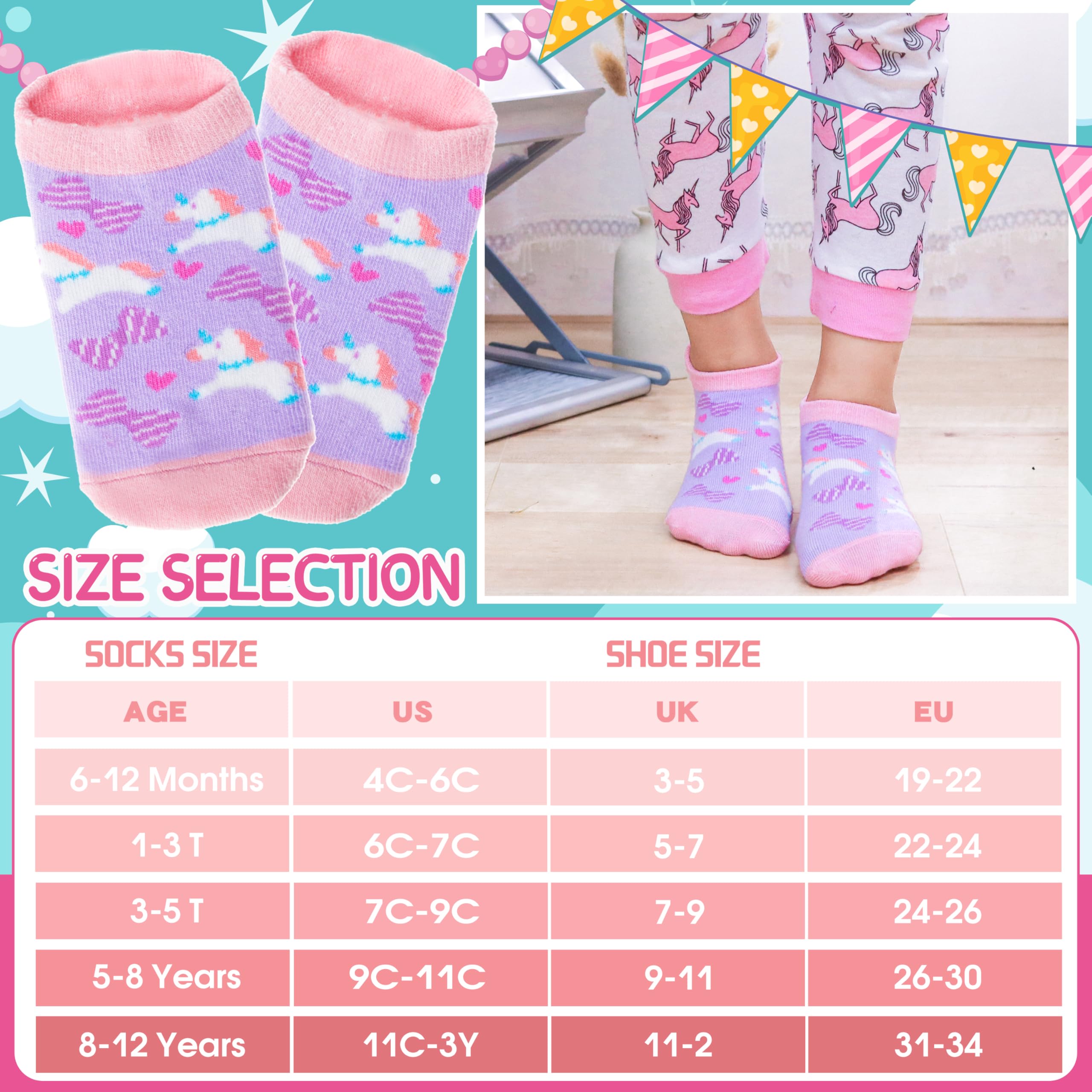 Non-Slip Baby Socks for Toddlers - Cotton Ankle Grip Socks with Anti-Skid Grippers for Boys & Girls | Perfect for Playtime, Daycare & First Steps