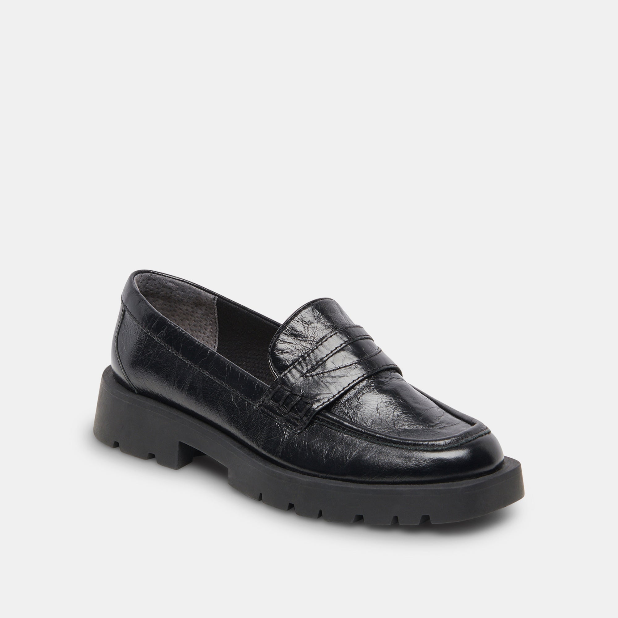 ELIAS FLATS ONYX CRINKLE PATENT Leather Women's Shoes - Stylish & Comfortable Pointed Toe Pumps for Work, Office & Formal Occasions