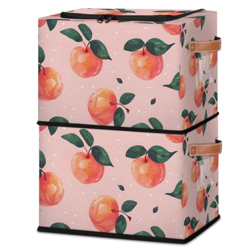 Watercolor Peach Fruits