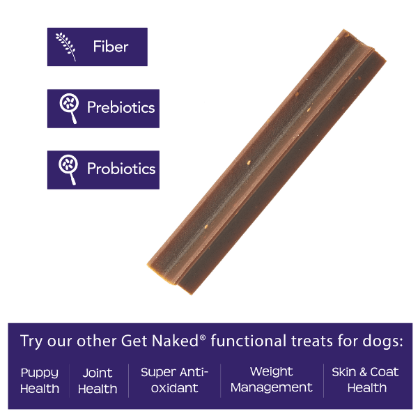 Naked Digestive Health Dog Dental Chew Sticks for Small & Large Breeds - Natural Teeth Cleaning & Breath Freshener Treats for Puppies & Adult Dogs - Perfect for Daily Oral Care & Training Rewards