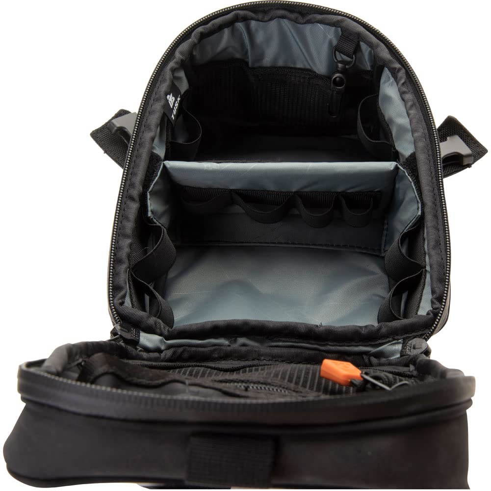 TUSK Olympus Small Motorcycle Tank Bag - Black/Tan (1930890004) - Perfect for Adventure Riding & Daily Commutes