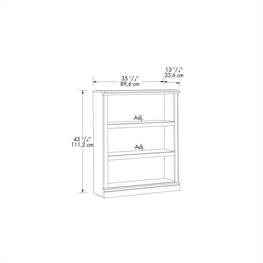 Pemberly Row 3 Shelf Bookcase in Oiled Oak - Solid Wood Bookshelf for Living Room, Bedroom & Office - Perfect for Organizing Books, Decor & Storage