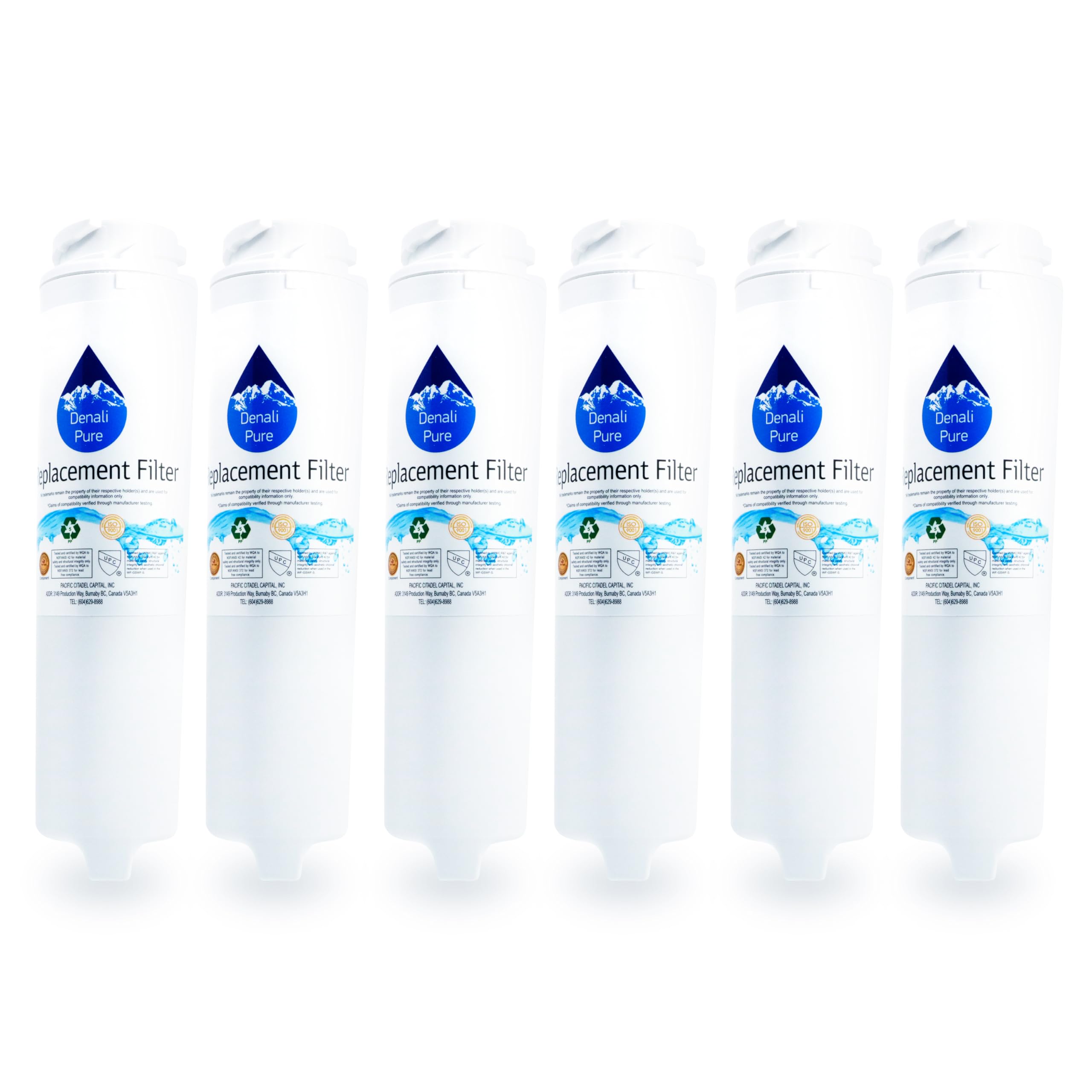 6-Pack GE GTS18SHSVRSS Refrigerator Water Filter Replacement - Compatible with GE GSWF Fridge Water Filter Cartridge | Pure Drinking Water for Home & Office Use