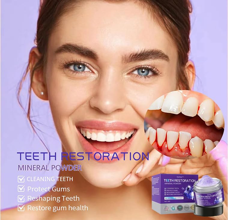 Oyikey Teeth Remineralizing Powder - Natural Tooth Powder for Strengthening Teeth & Gums | Enamel Repair, Whitening & Oral Care | Perfect for Sensitive Teeth & Daily Dental Hygiene
