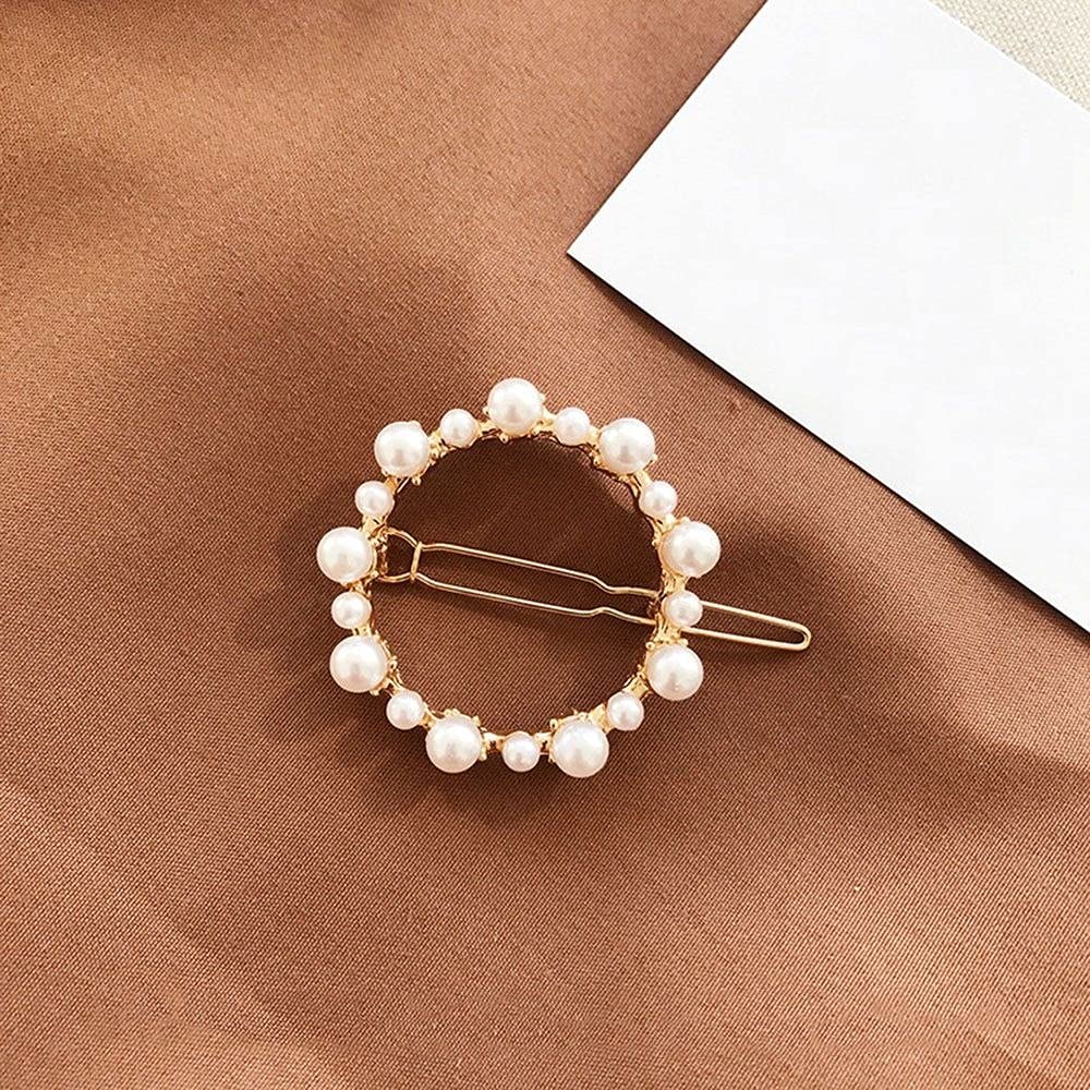 Elegant 2PC Pearl Hair Clips for Women - Handmade Fashion Hair Accessories with Artificial Pearls | Perfect for Wedding, Party & Daily Use