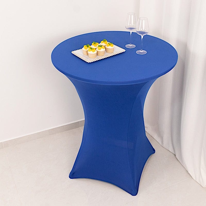 36 Elegant Spandex Cocktail Table Covers - High Top Style Stretch Tablecloths for Round Tables - Perfect for Weddings, Parties & Home Decor
