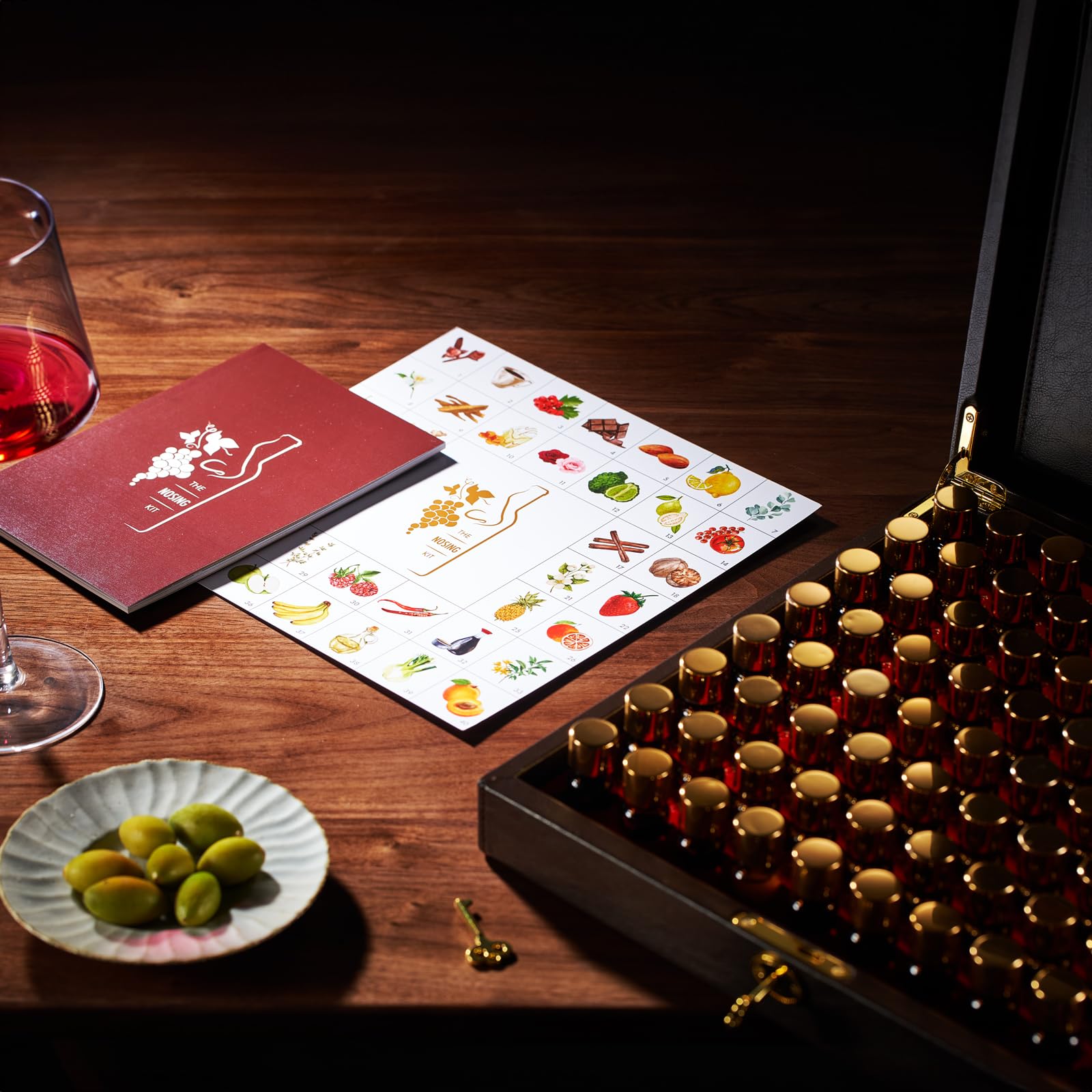 Premium Wine Aroma Kit - 80 Essential Scents for Red & White Wine Tasting | Sommelier Training Set with Educational Book & Accessories | Perfect Gift for Beginners, Wine Enthusiasts & Holiday Parties | Enhance Your Wine Knowledge & Host Memorable Tasting Events