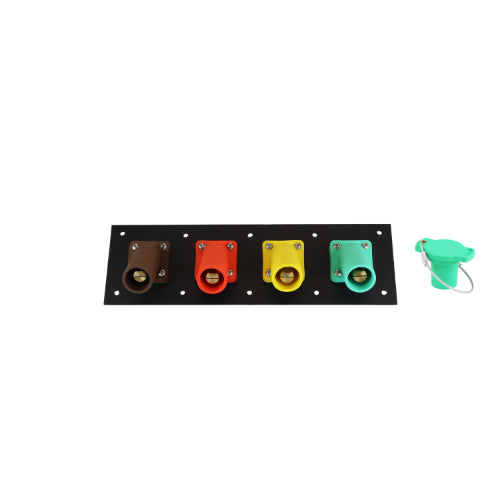 400 Amp Male Double Set Screw 4 Position CAM Lock Panel - Heavy Duty Electrical Connector for Industrial Power Distribution & Panel Wiring