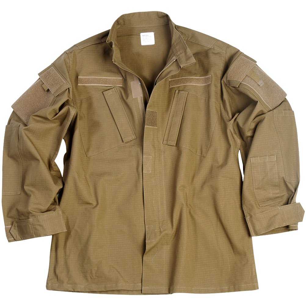 Teesar ACU Ripstop Combat Shirt in Coyote Brown - Tactical Military Uniform for Outdoor Survival & Airsoft Games