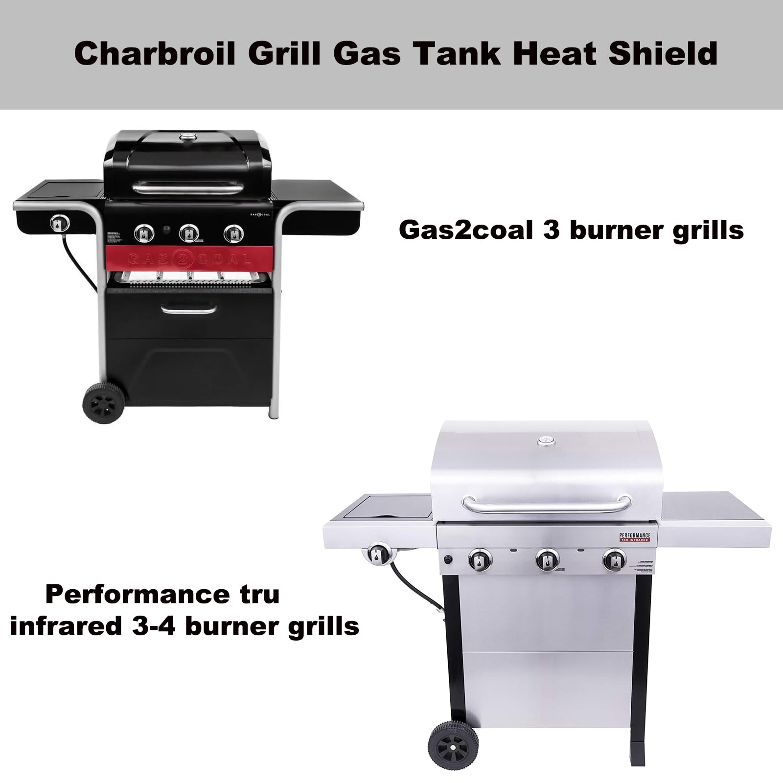 Charbroil 3-4 Burner Gas Grill Heat Shield Replacement Parts - Compatible with TRU Infrared Models 463344015, 463336818, 463370719 | Durable G460-2900-W2 Firebox Shield for Gas2Coal Conversion | Perfect for Backyard BBQs, Patio Cooking & Outdoor Grilling