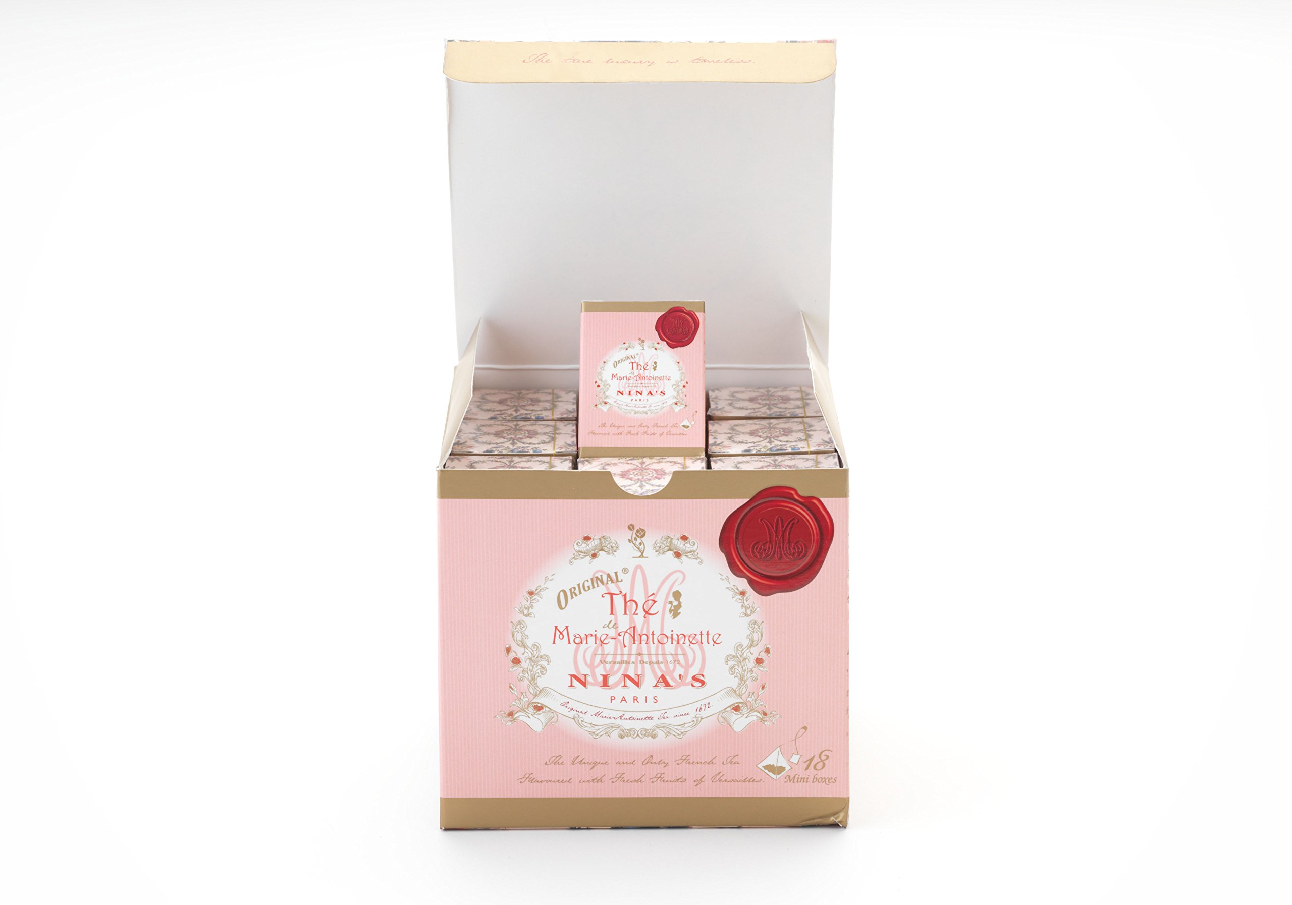 Nina's of Paris Marie-Antoinette Tea - Premium Loose Leaf Tea Bags (10 Count) in Elegant Gift Box - Perfect for Afternoon Tea, Bridal Showers & French-Themed Parties