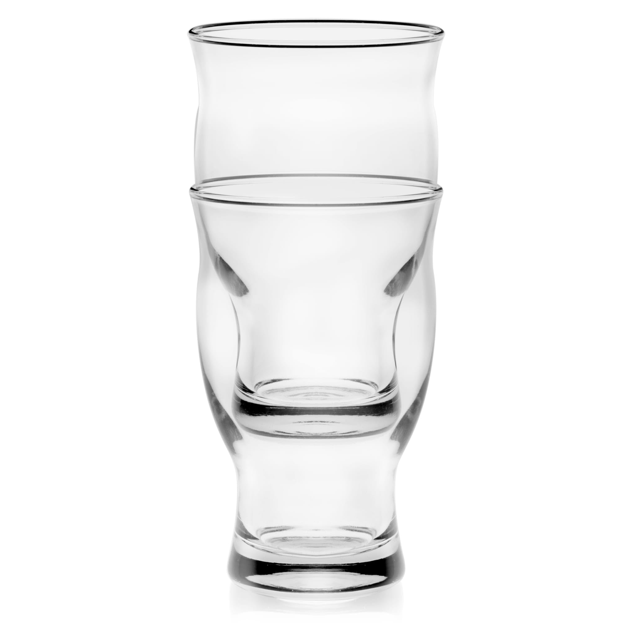 Libbey Craft Brews Nucleated Pint Beer Glasses Set of 4 - Dishwasher Safe, Laser Etched for Perfect Head Retention - Ideal for Light Beers, Stouts & Home Brewing - Great for Parties, Bars & Beer Tasting Events