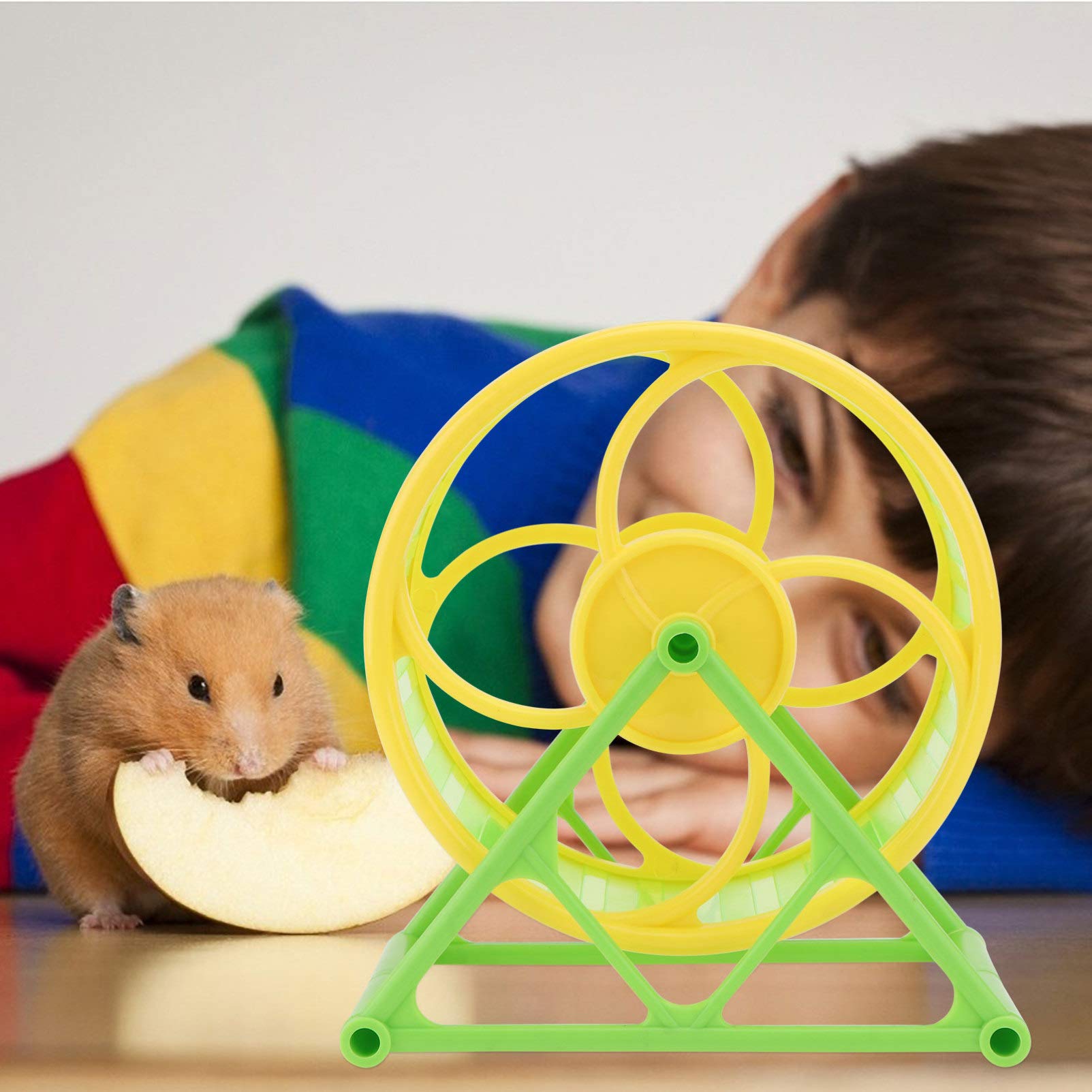 Balacoo 3-Pack Silent Hamster Exercise Wheels - Hamster Treadmill Toys for Small Pets, Chew-Proof Running Wheel for Dwarf Hamsters, Mice & Gerbils - Perfect for Cage Exercise & Stress Relief