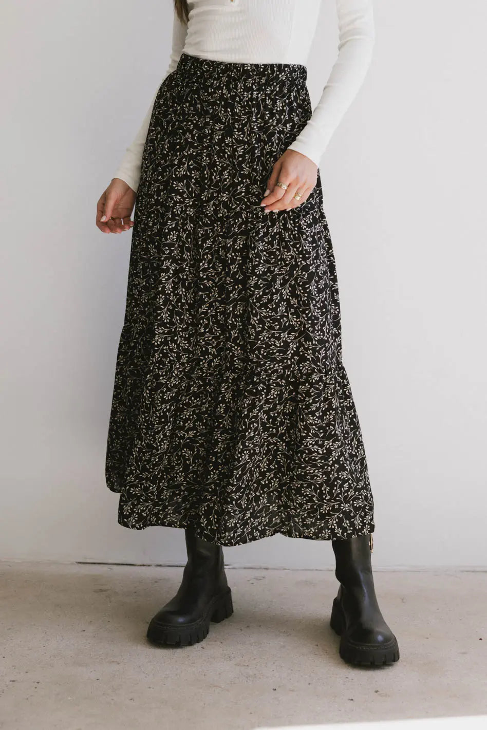Allistair Foliate Maxi Skirt - Floral Print Long Skirt for Women | Boho Chic Summer Skirt | Perfect for Beach, Vacation & Casual Outfits
