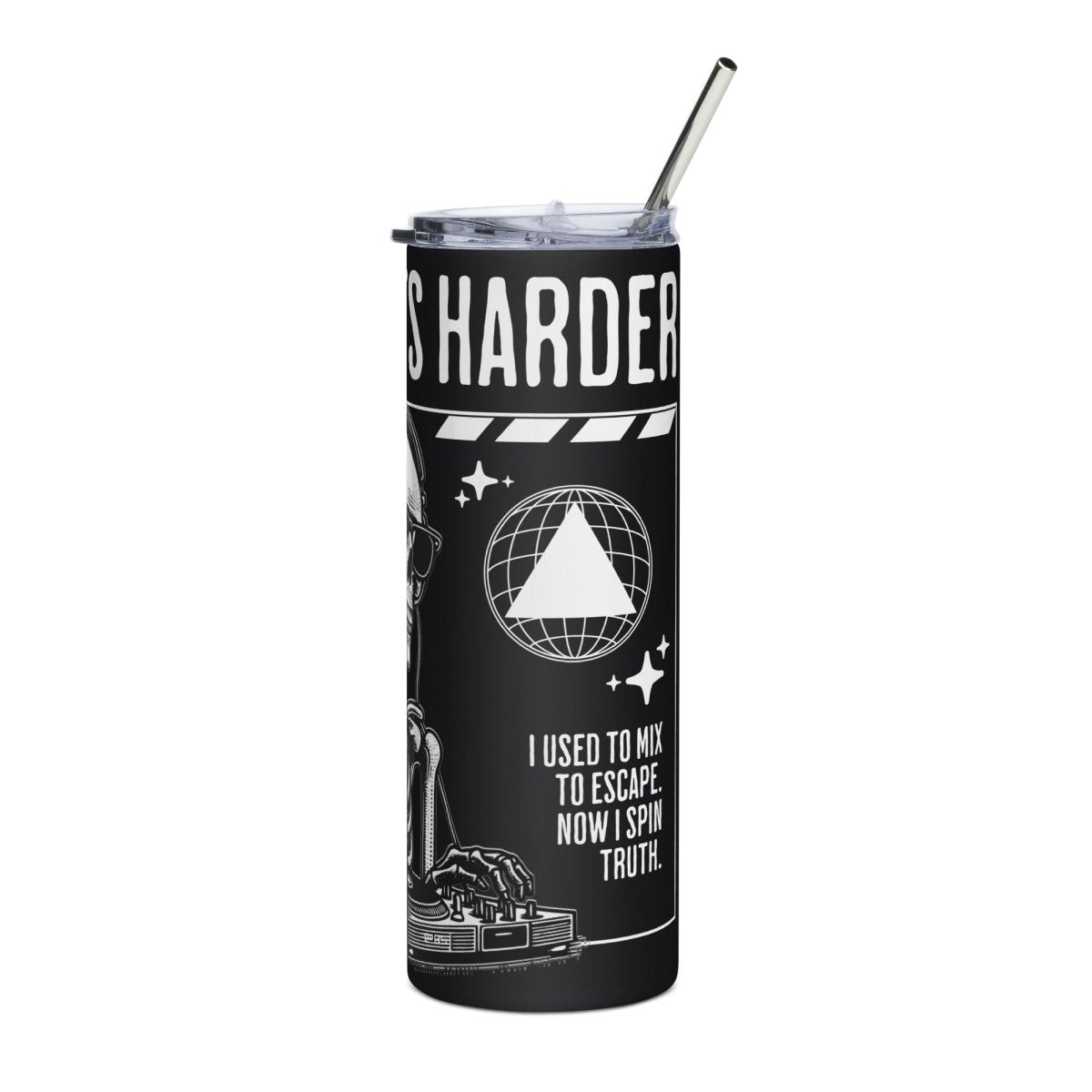 Clarity Hits Harder - 20oz Stainless Steel Insulated Tumbler with Lid | Leakproof & Sweatproof | Perfect for Coffee, Tea & Cold Drinks | Ideal for Office, Gym & Outdoor Activities