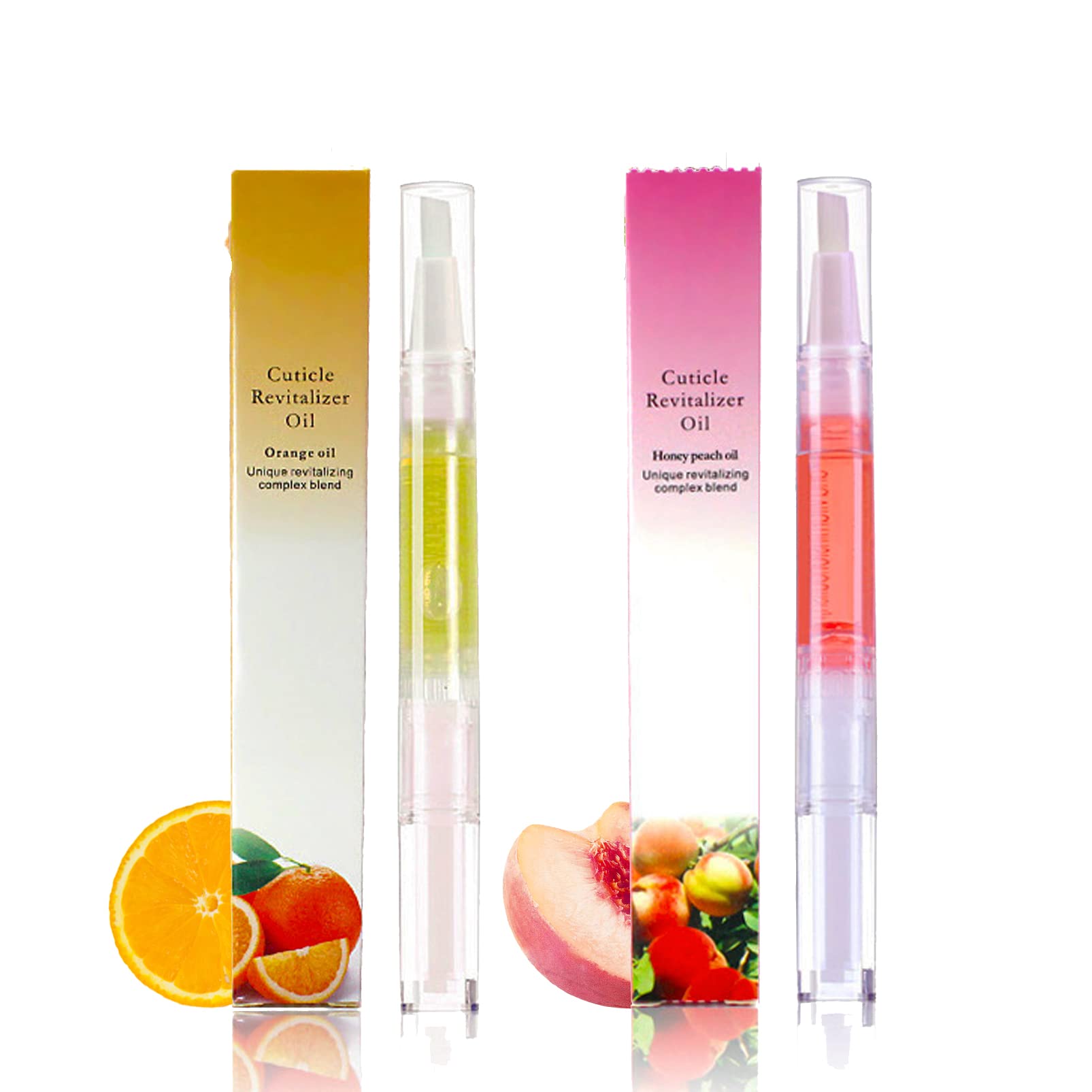 Natural Cuticle Oil Pens for Nail Care - 2PCS Moisturizing Nail Treatment for Dry, Cracked Cuticles | Manicure & Pedicure Essential | Perfect for Home Salon & Professional Nail Care