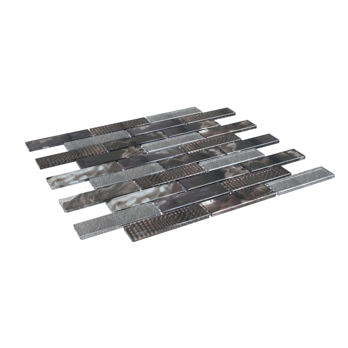12x12 Inch Dark Brown Glossy Glass Mosaic Tile - Perfect for Kitchen Backsplash, Bathroom Wall, and Pool Design