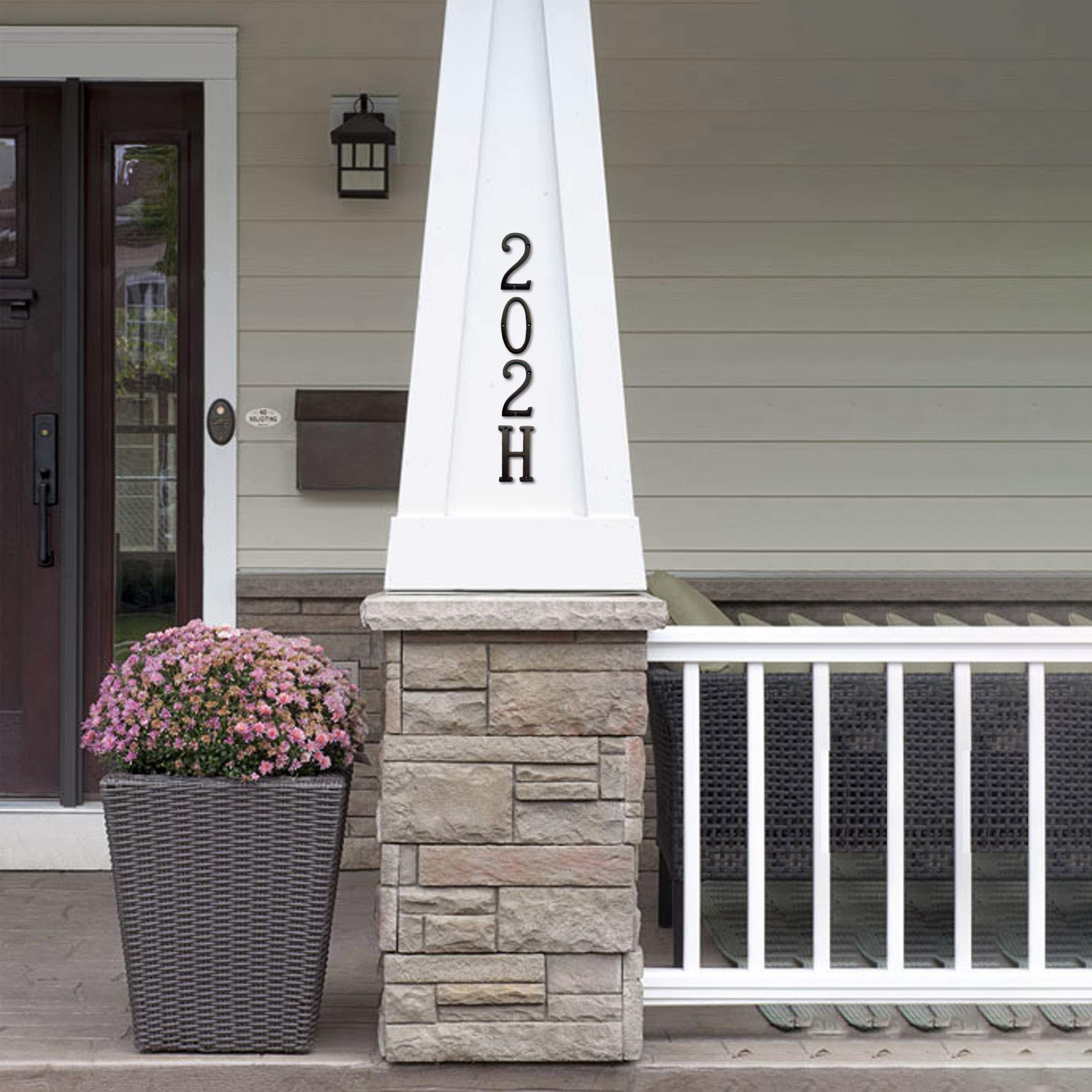 5.5 Inch Cast Iron House Numbers - Rustic Address Plaques for Home, Farmhouse, Garage, Shop, Office & Hotel (Letter J) - Durable Outdoor Signage for Curb Appeal & Easy Property Identification