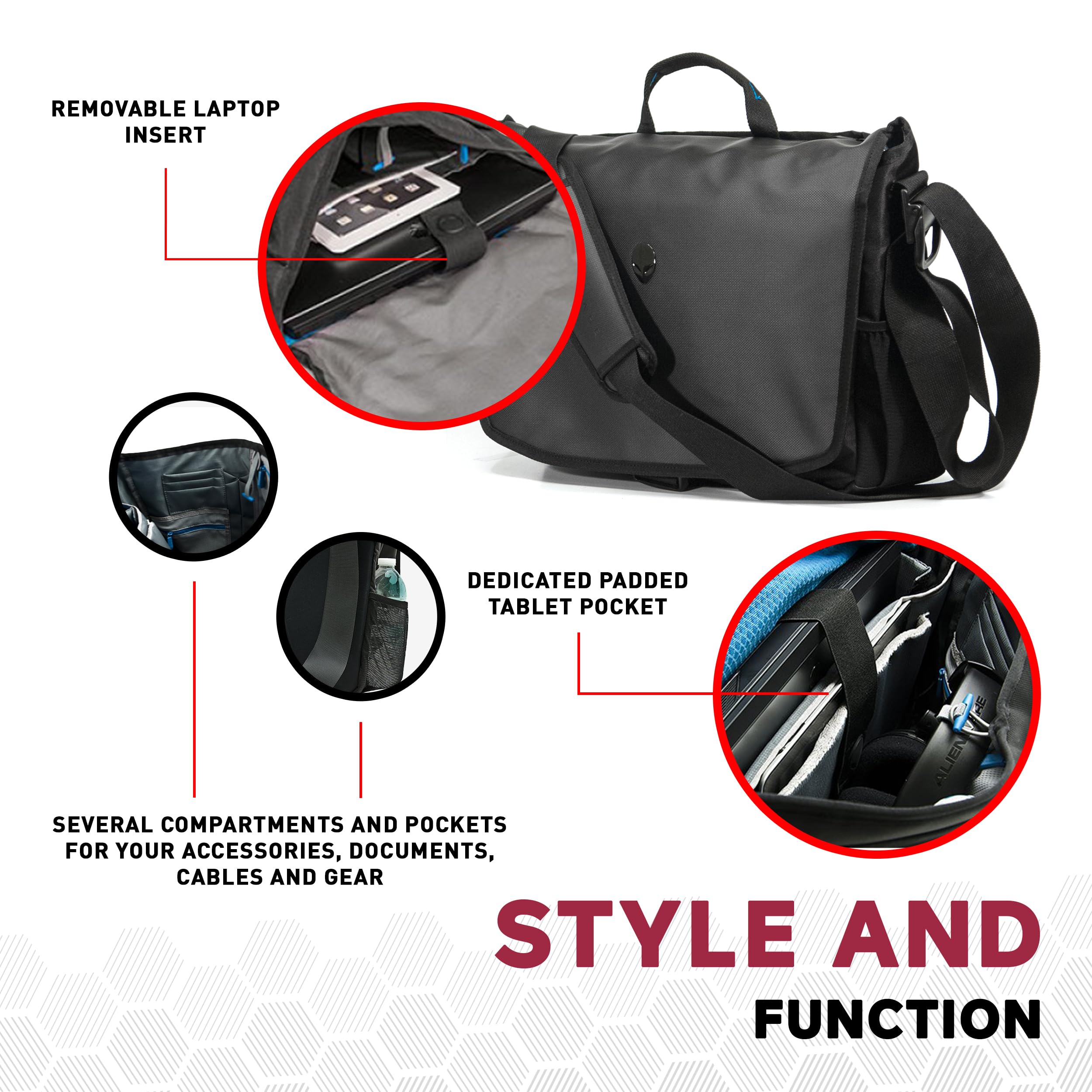Alienware Gaming Laptop Messenger Bag - Mobile Edge Vindicator 2.0 for 13