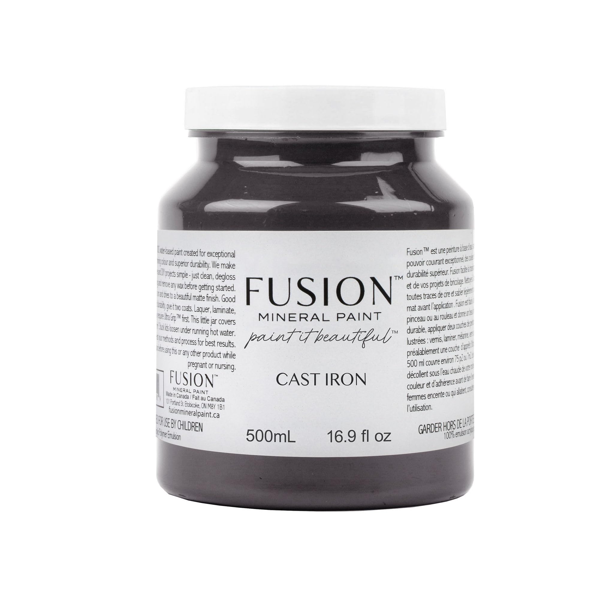 Fusion Mineral Paint (500ml) - Premium Matte Finish Chalk Paint for Furniture, Cabinets & Home Decor - Ideal for DIY Projects, Upcycling & Vintage Style Makeovers