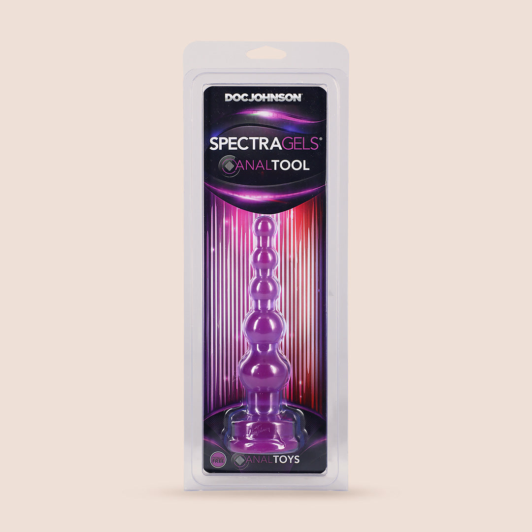 Spectragels Anal Beaded Plug - Premium Silicone Anal Toy for Men & Women - Comfortable & Safe for Beginners & Advanced Users - Perfect for Solo Play & Couples Exploration