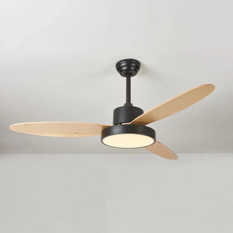 Modern Oval Blade Ceiling Fan with Light - Energy Efficient Quiet Motor for Living Room, Bedroom, and Office - Stylish Home Cooling Solution with Remote Control