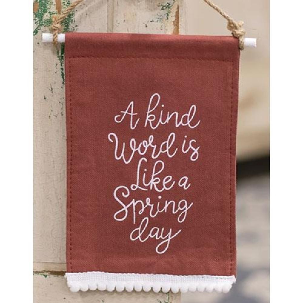 Mini Fabric Wall Hanging with Inspirational Quote - Home Decor for Bedroom, Living Room & Office - Perfect Gift for Housewarming, Birthday & Holidays