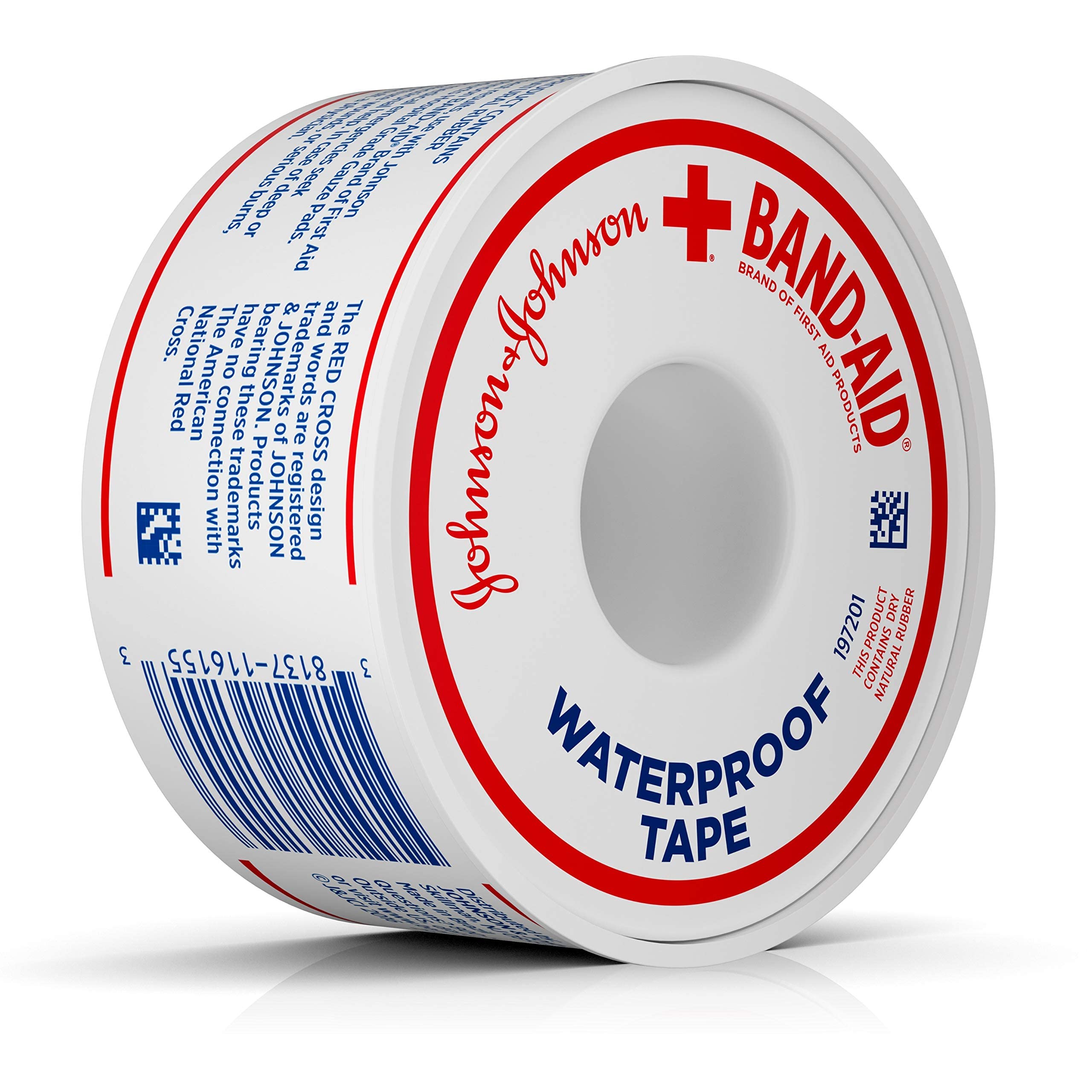 Johnson & Johnson Band-Aid 1 Inch Heavy Duty Waterproof First Aid Tape - 10 Yard Roll (24 Pack) for Wound Care, Sports Injuries & Outdoor Activities