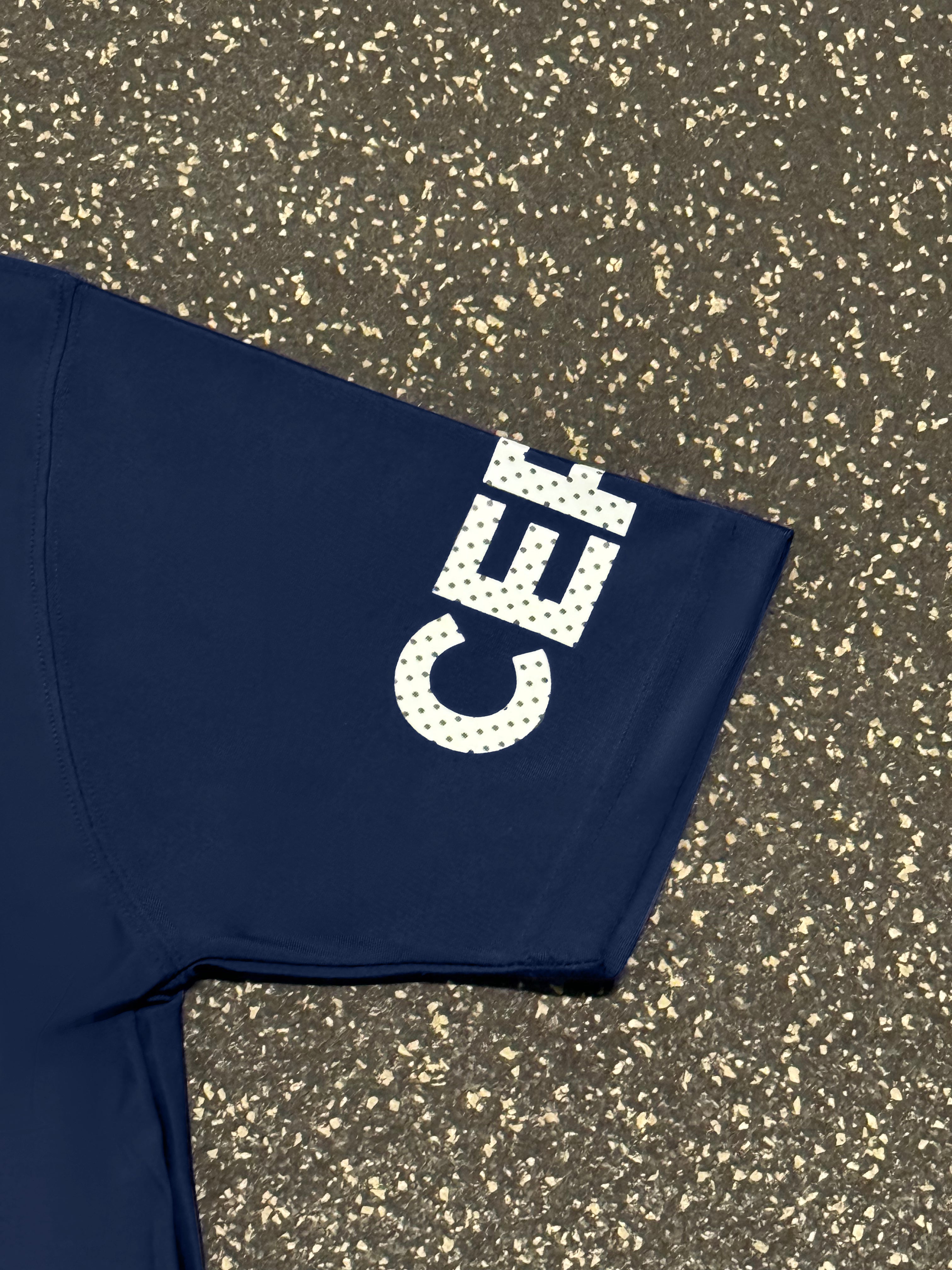 Cerus Navy Fusion Men’s T-Shirt - Premium Cotton Crew Neck Tee for Casual Wear, Gym & Everyday Comfort | Trendy Streetwear & Athletic Apparel