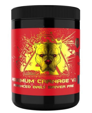 Alpha Neon Maximum Carnage V2 450g Pre-Workout Supplement - Rainbow Candy Flavor for Energy & Focus | Gym, Fitness & Bodybuilding Performance Booster