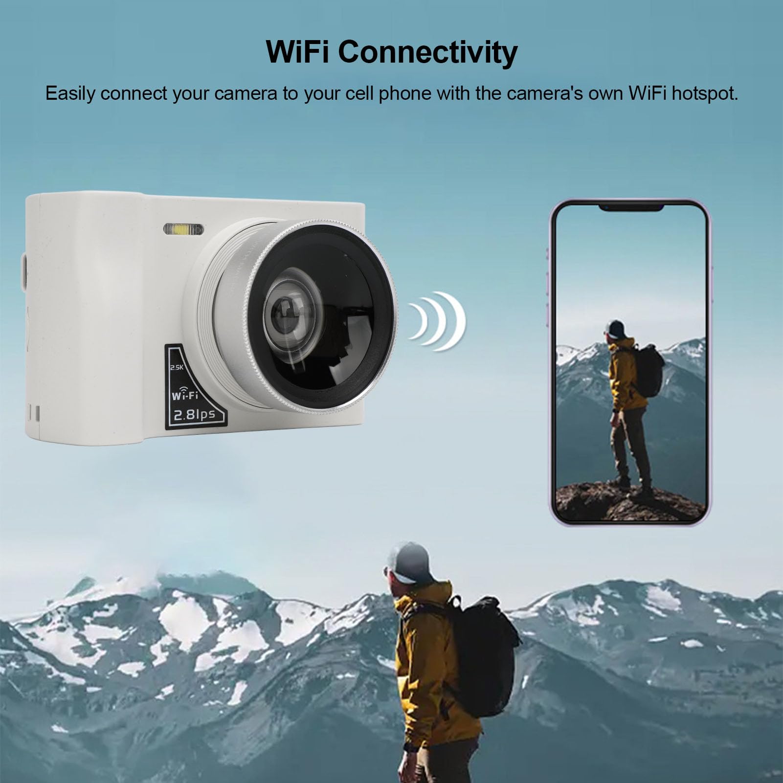 24MP 2.5K Kids Digital Camera with 16X Zoom - Compact WiFi Mirrorless Camera for Beginners, Travel & Gifts | Perfect for Children, Teens, Boys & Girls to Capture Adventures, Family Moments & School Activities
